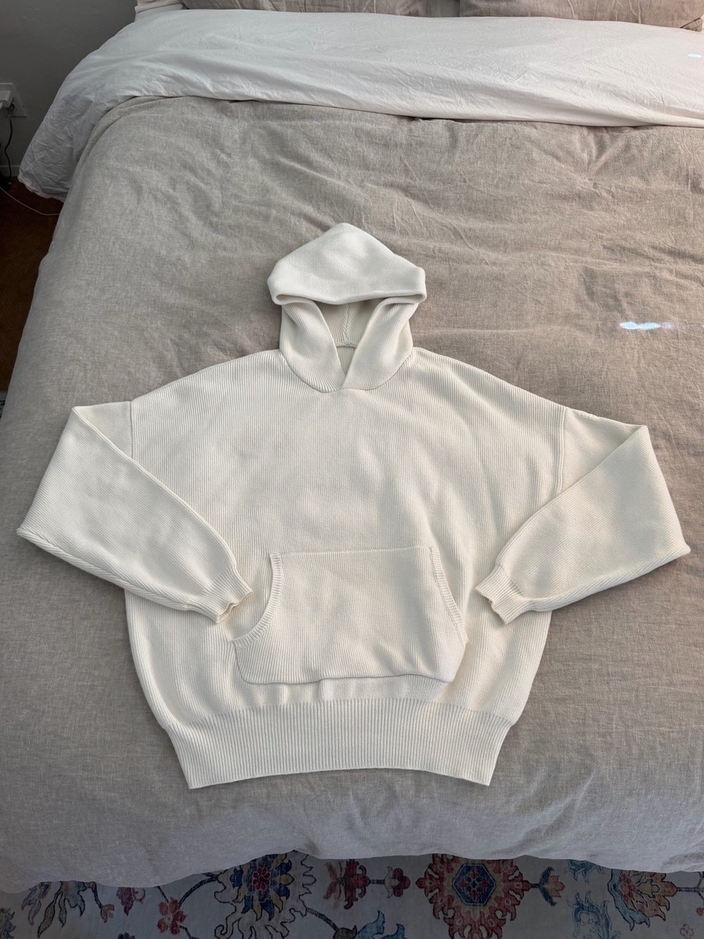 Alo Scholar Hooded Sweater in Ivory